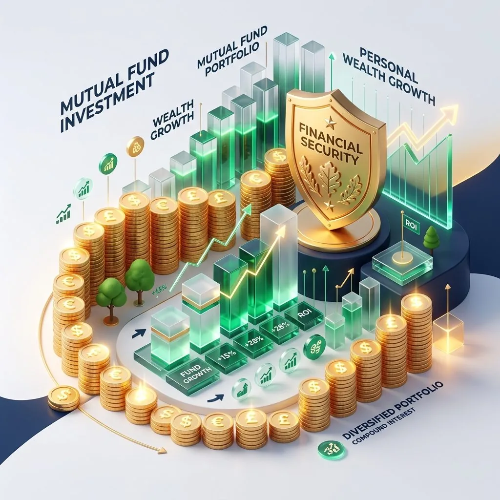 3D Wealth Growth Illustration